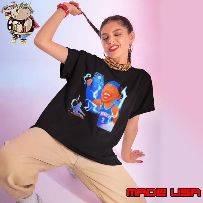 OKC Thunder Shai Gilgeous Alexander funny caricature Ladies tee