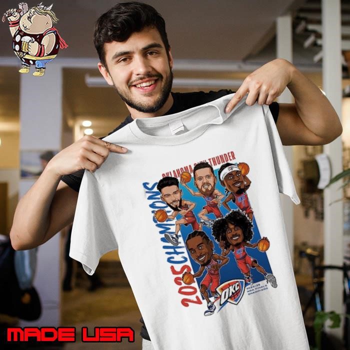 Oklahoma City Thunder 2025 NBA Finals Champions Caricature Roster Unisex