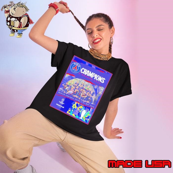 Paris Saint-Germain UCL Champions 2025 poster Ladies tee