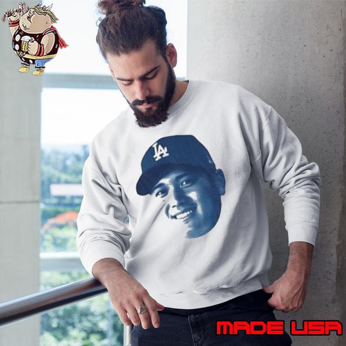 Shohei Ohtani big face Los Angeles Dodgers MLB Baseball vintage Sweatshirt