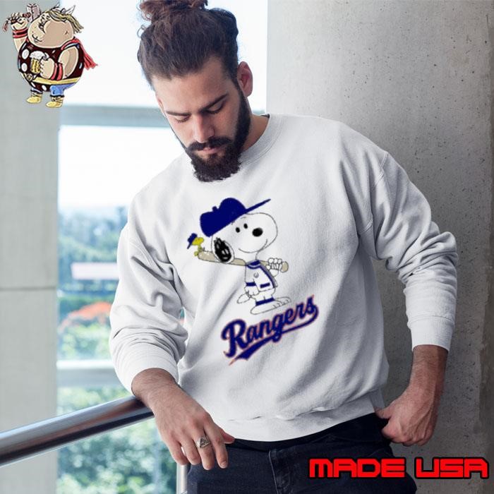 Texas Rangers Snoopy Baseball funny cartoon Sweatshirt
