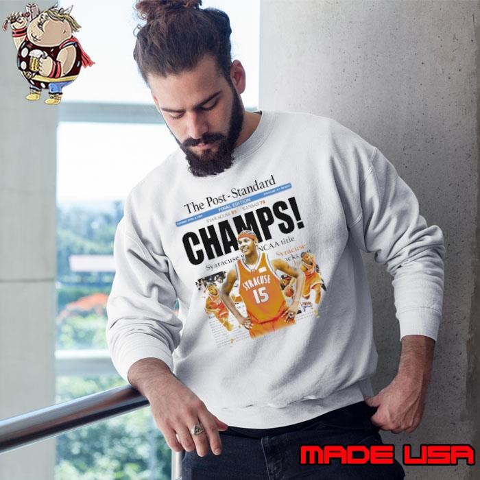 The Post Standard Carmelo Anthony Icy Exclusive Syracuse Champs news Sweatshirt
