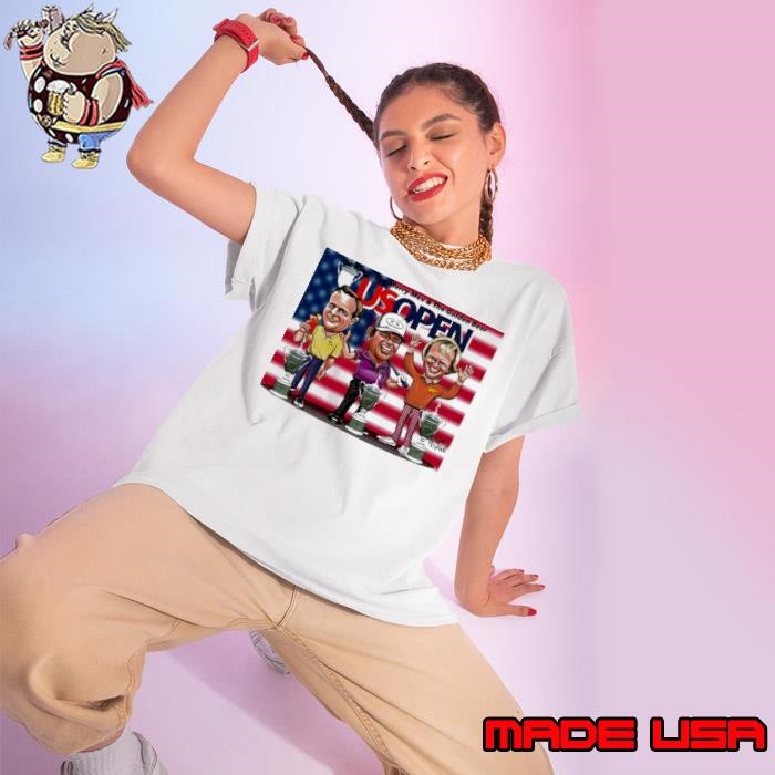US Open Champion The King The Merry Mex and The Golden Bear Usa Flag Ladies tee