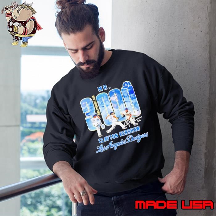 3000 Strike Out Club Mr.Clayton Kershaw x Los Angeles Dodgers Sweatshirt