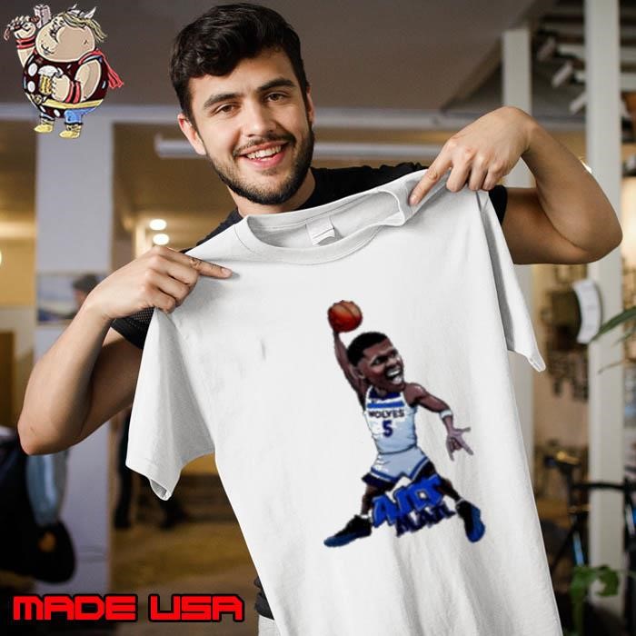 Anthony Edwards Art Ant-Man Timberwolves jersey cartoon shirt