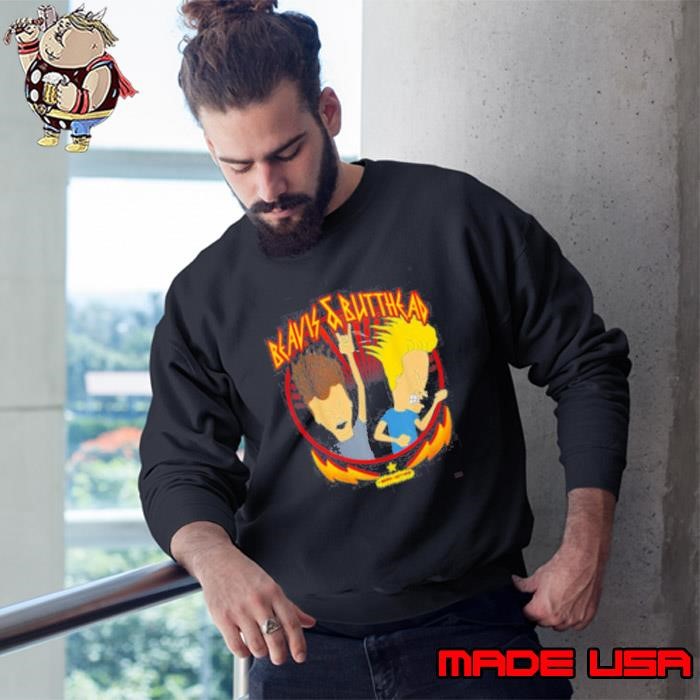 Beavis And Butt Head Metal Colors Rock Out Sweatshirt
