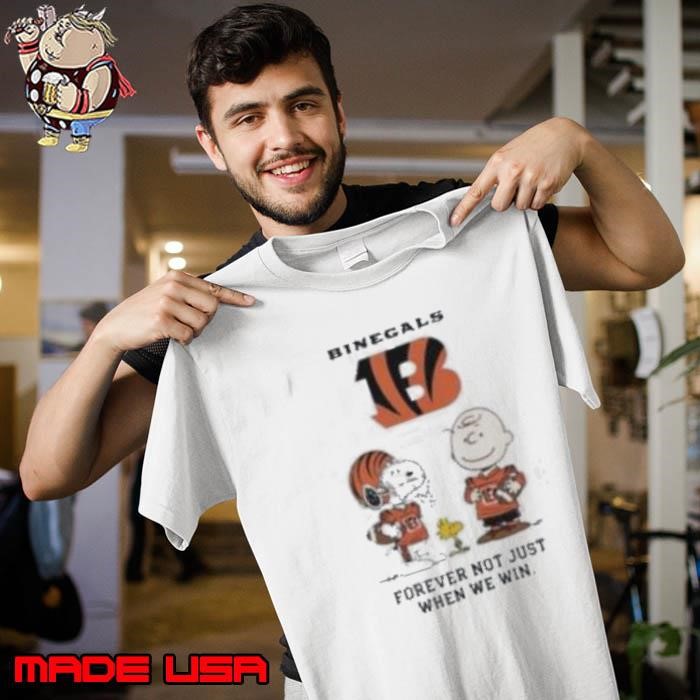 Cincinnati Bengals Charlie Brown Snoopy Bengals Forever Not Just When We Win Unisex