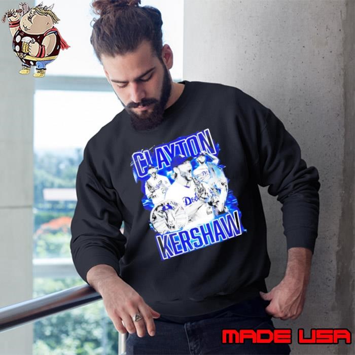 Doyers Dave Clavton Kershaw The Goat Blk graphic Sweatshirt