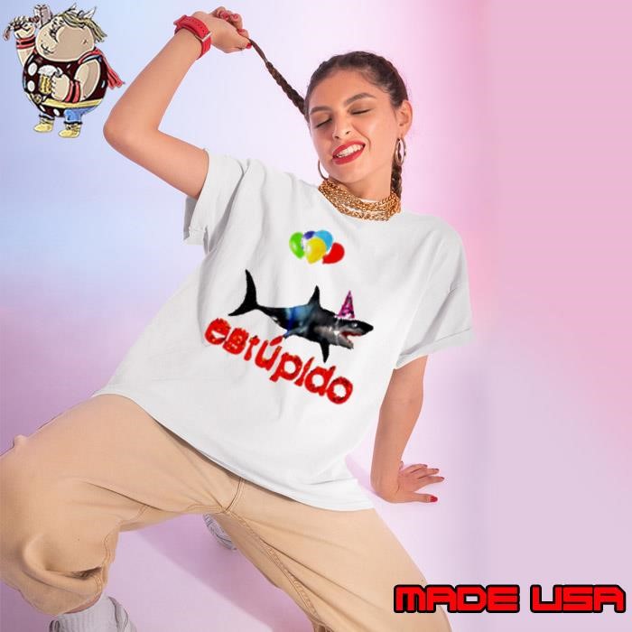 Estupido Shark Birthday Ladies tee