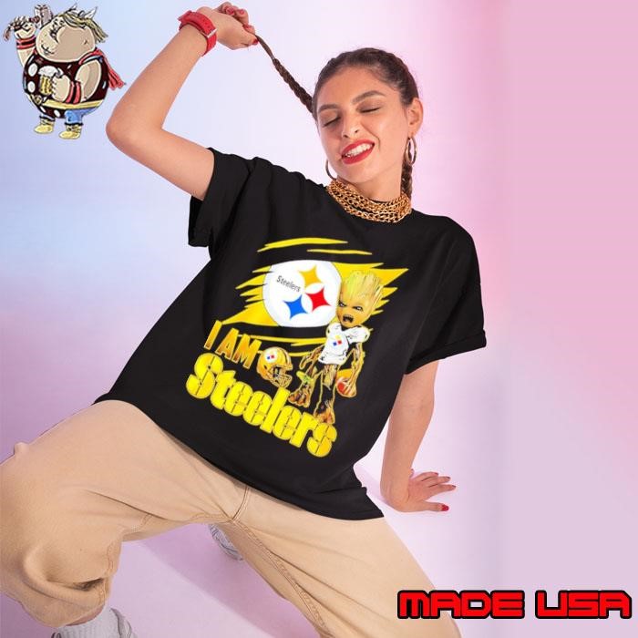 Groot I am Pittsburgh Steelers helmet Ladies tee
