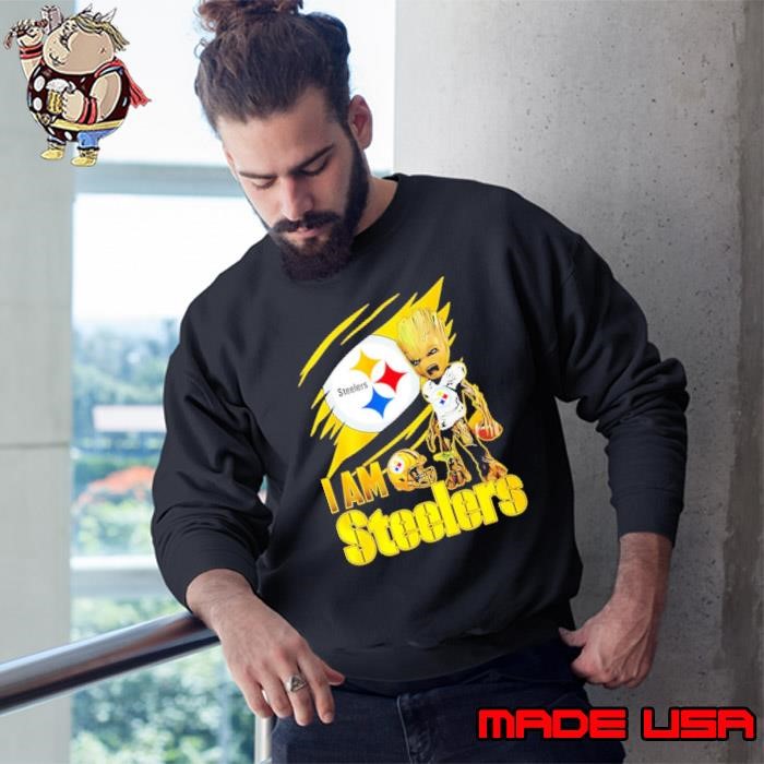 Groot I am Pittsburgh Steelers helmet Sweatshirt
