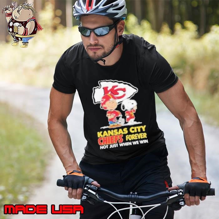 Kansas City Chiefs Charlie Brown Snoopy Chiefs Forever Not Just When We Win Unisex