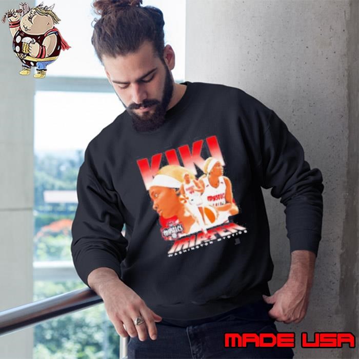 Kiki Iriafen picture collage Washington Mystics Sweatshirt