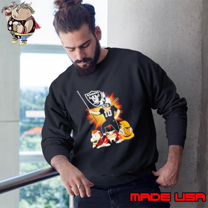 Las Vegas Raiders mascot standing with flag Sweatshirt
