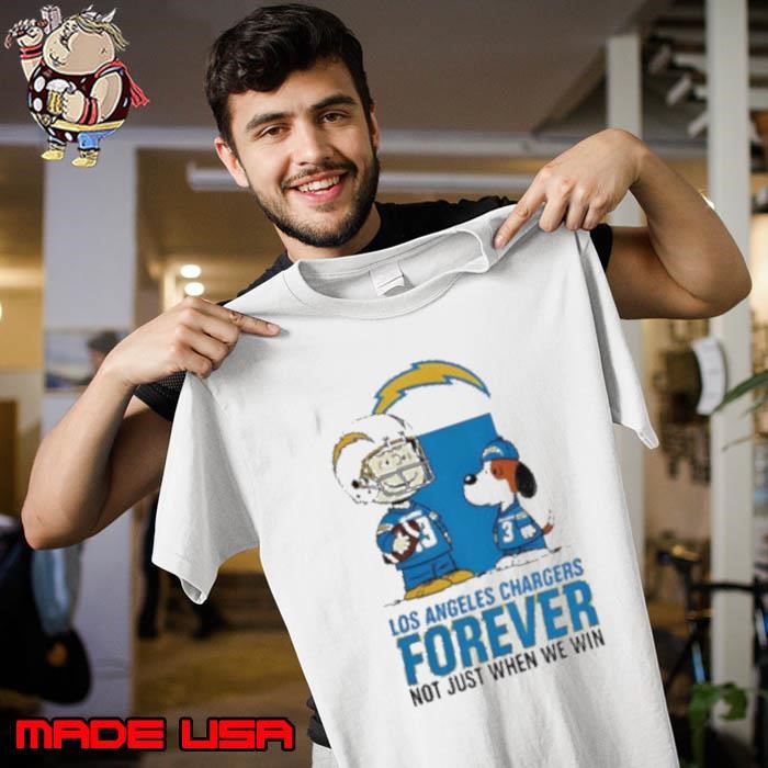Los Angeles Chargers Charlie Brown Snoopy Chargers Forever Not Just When We Win Unisex