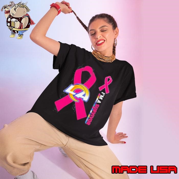 Los Angeles Rams x Cancer Awareness I’m a survivor Ladies tee