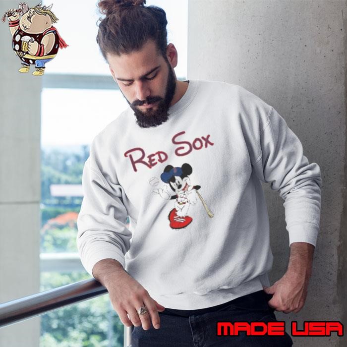 Mickey Boston Sox Red Baseball Sweatshirt