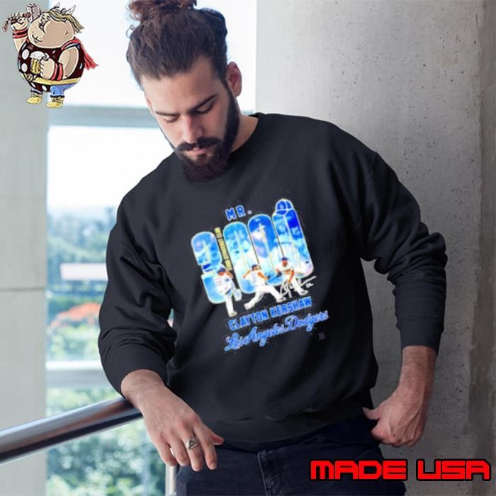 Mr. Clayton Kershaw Los Angeles Dodgers 3000 Strikeout Club signature Sweatshirt
