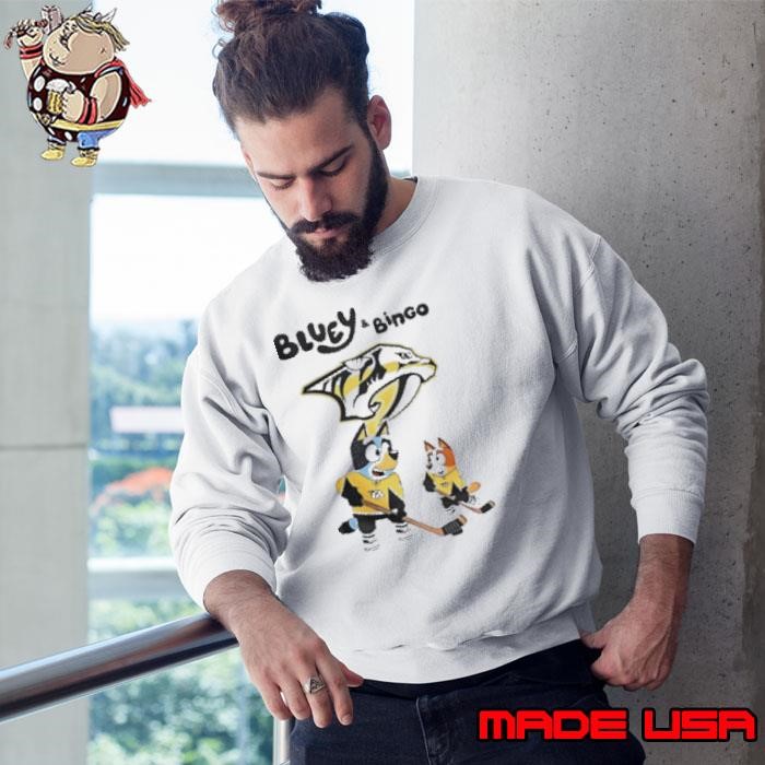 Nashville Predators Bluey And Bingo 2025 Hockey Sweatshirt