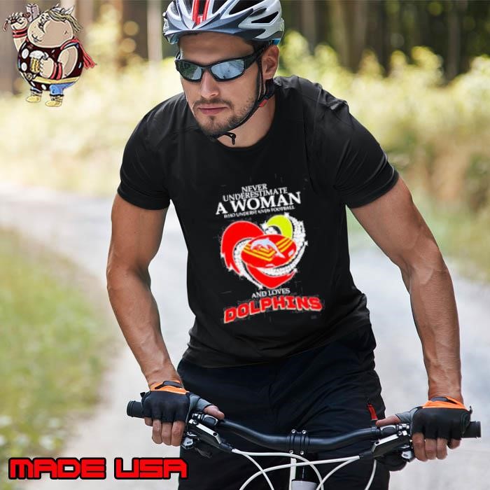 Never Underestimate A Woman Who Is A Fan Of Grateful Dead And Loves Dolphins NRL Heart Diamond shirts Unisex