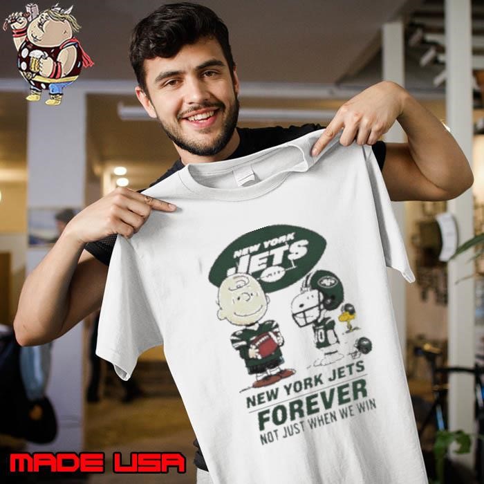 New York Jets Charlie Brown Snoopy Jets Forever Not Just When We Win Unisex