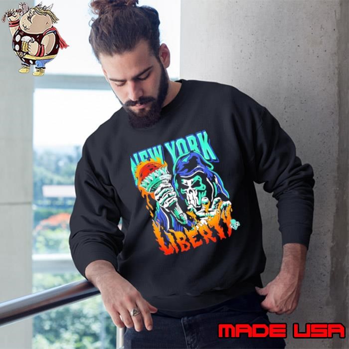 New York Liberty Fest Torch skeleton graphic Sweatshirt