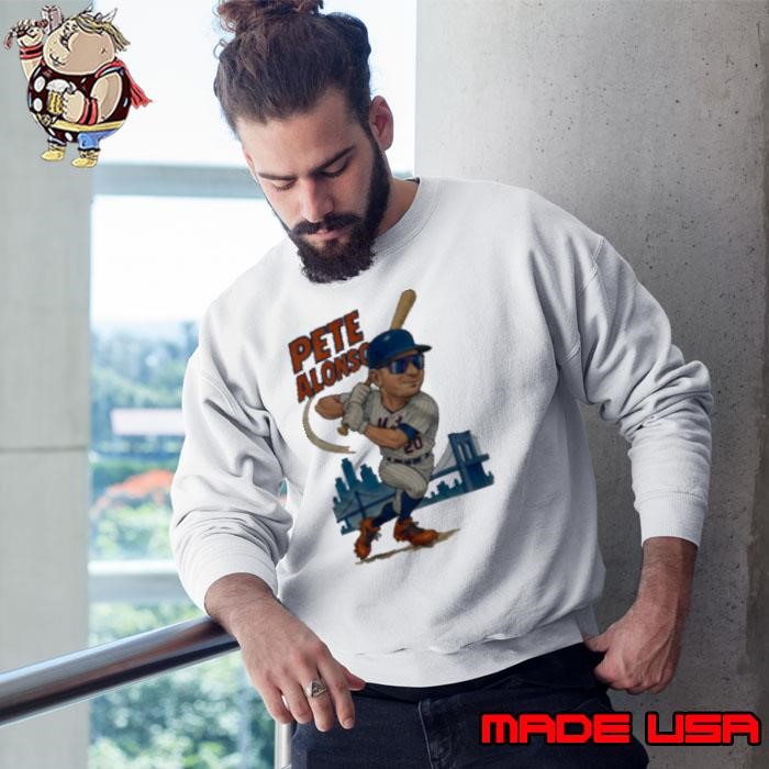 Pete Alonso 20 New York Mets Brooklyn Bridge caricature player Sweatshirt