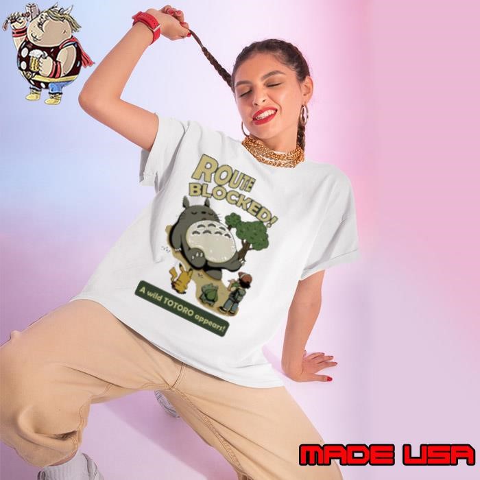Route Blocked Pokémon and My Neighbor Totoro Ladies tee