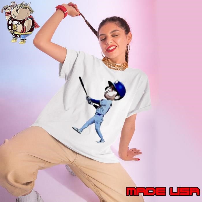 Shohei Ohtani Art Los Angeles Dodgers jersey cartoon Ladies tee