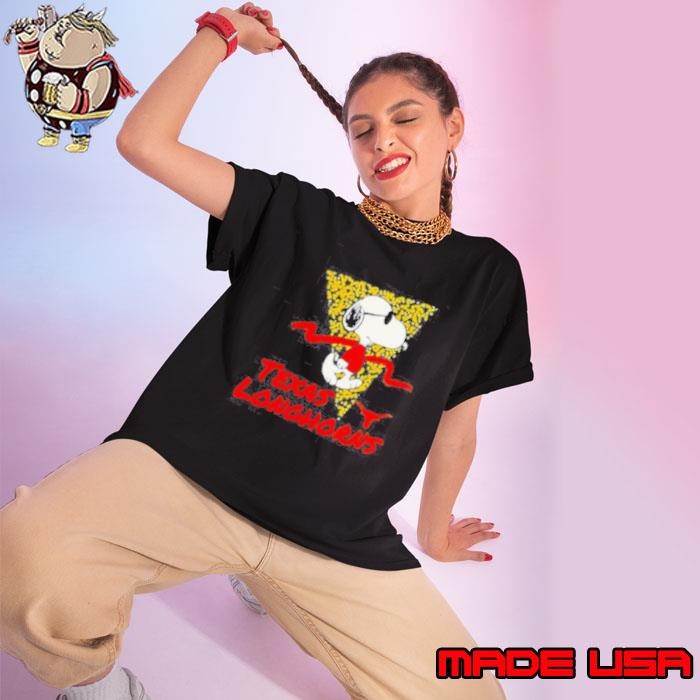 Snoopy Texas Longhorn cute Ladies tee