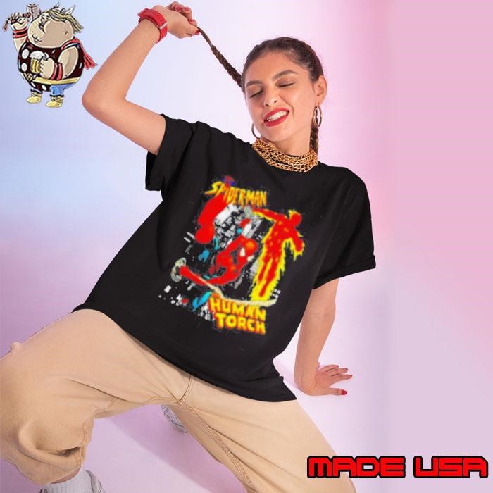 Spider man the Human Torch shirt