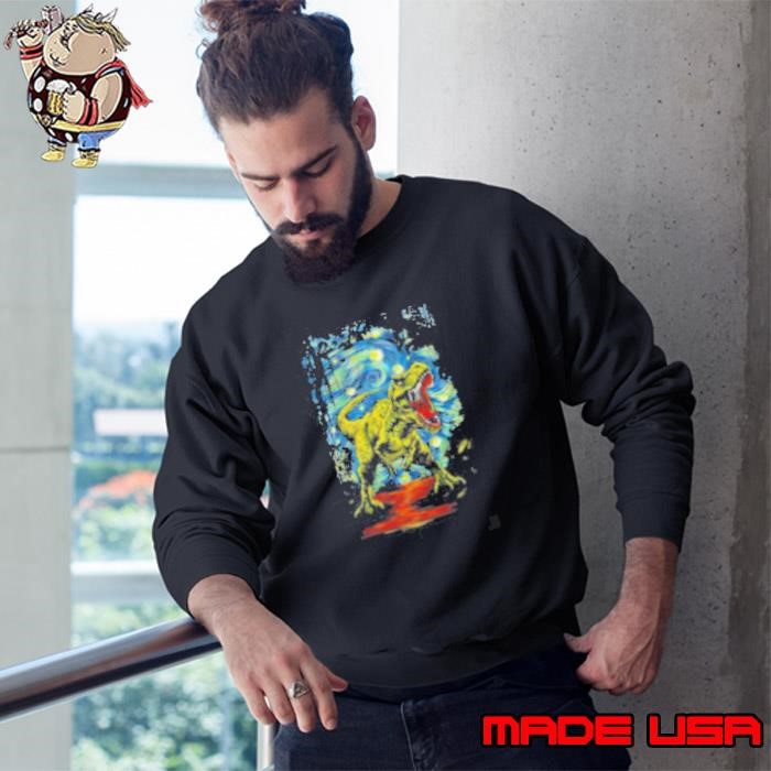 Starry Night T Rex Sweatshirt