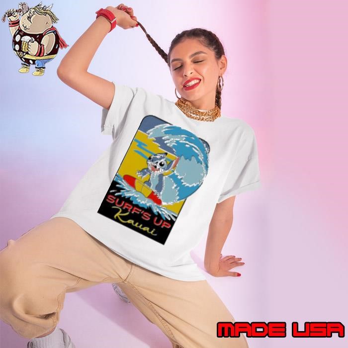 Stitch Surf up kawai summer Ladies tee