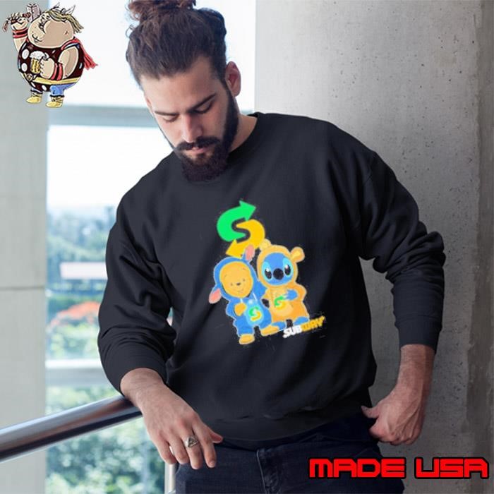 Subway pooh and stitch friends Sweatshirt