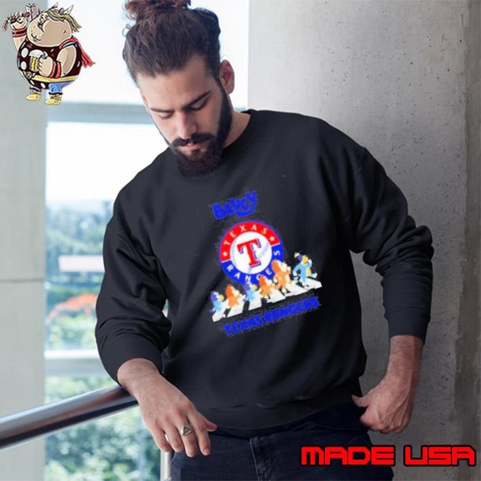 Texas Rangers Bluey Baseball Fan Sweatshirt