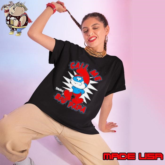 The Smurfs Call Me Big Papa Smurf Retro Cartoon Shirt