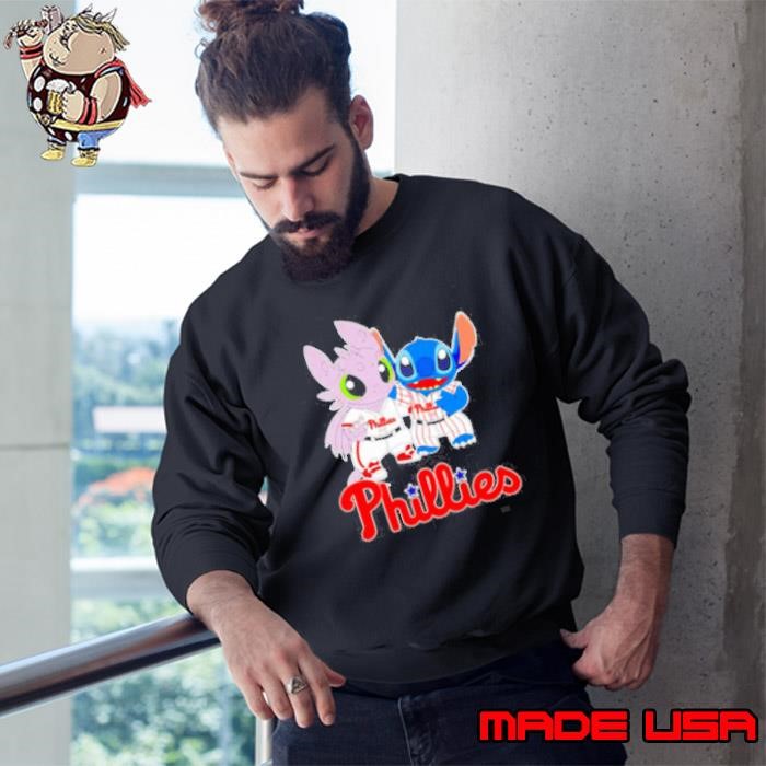 Toothless Night Fury and Stitch Philadelphia Phillies Sweatshirt