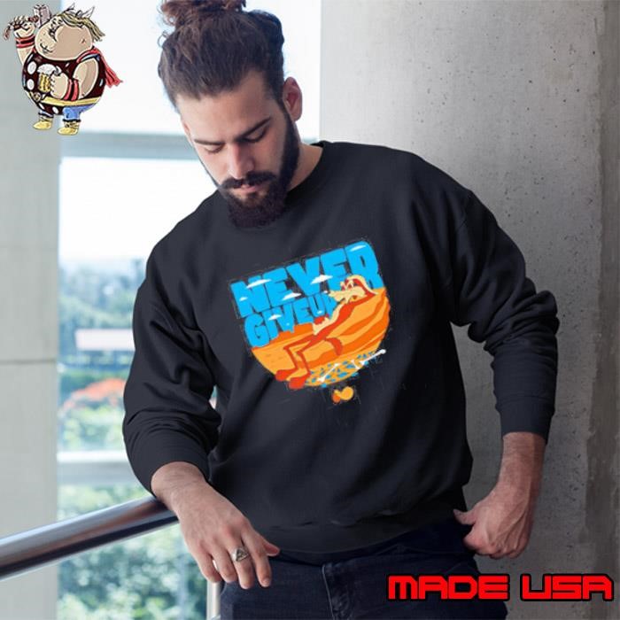 Wile E. Coyote Never Give Up Looney Tunes and Merrie Melodies Sweatshirt
