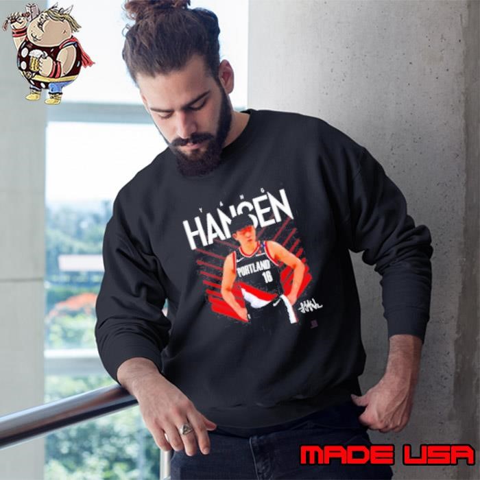 Yang Hansen Portland Trail Blazers signature Sweatshirt